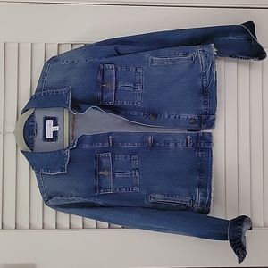 Loft cropped denim jacket